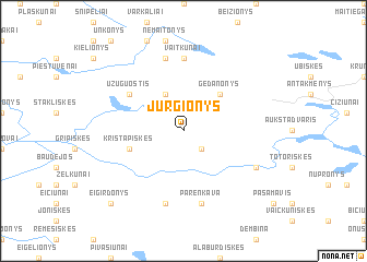 map of Jurgionys