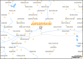 map of Jurgoniškiai