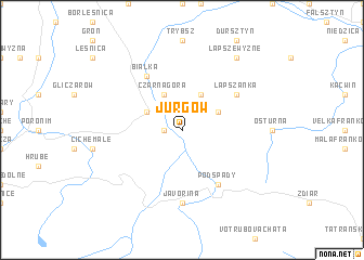 map of Jurgów