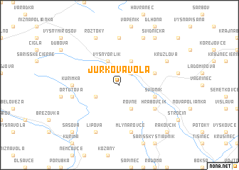 map of Jurkova Voľa