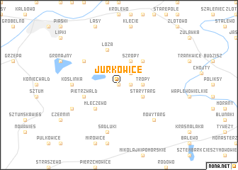 map of Jurkowice