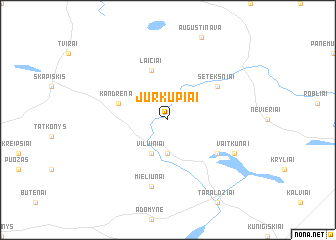 map of Jurkupiai