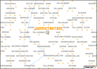 map of Jurnik Taḩtānī