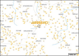 map of Juroševići