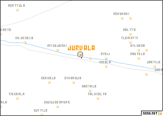 map of Jurvala