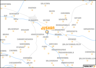 map of Jūshān