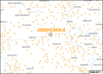 map of Jusovića Kula