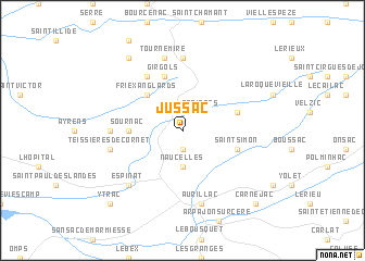 map of Jussac