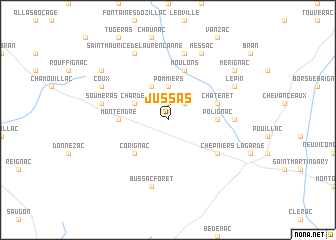 map of Jussas