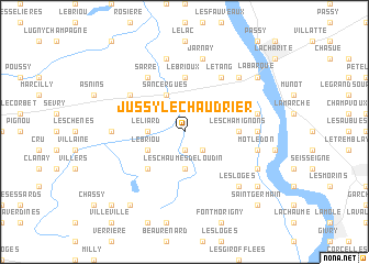 map of Jussy-le-Chaudrier