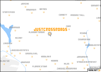 map of Just Crossroads