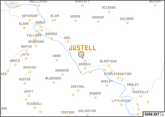 map of Justell