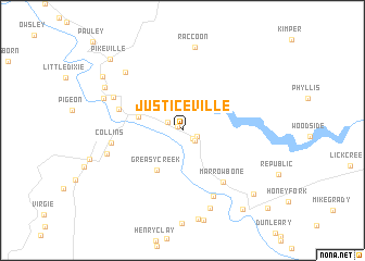 map of Justiceville