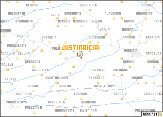 map of Justinaičiai