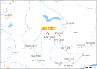 map of Justina