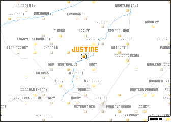 map of Justine