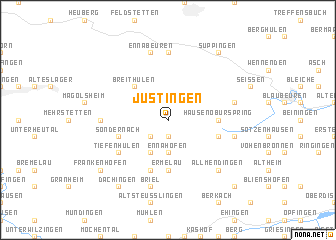 map of Justingen