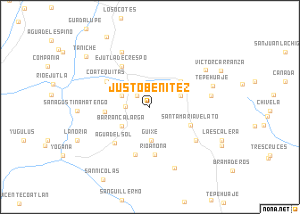 map of Justo Benítez