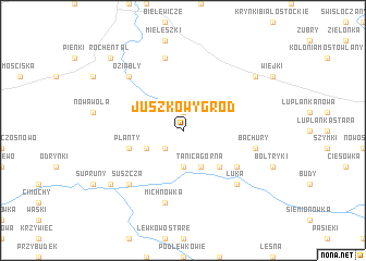 map of Juszkowy Gród