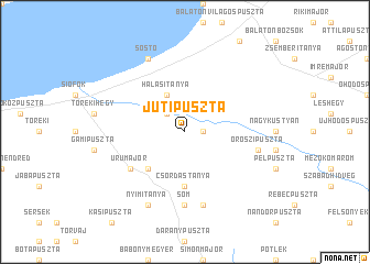 map of Juti Puszta