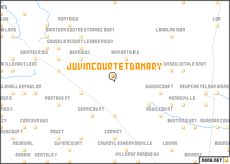 map of Juvincourt-et-Damary