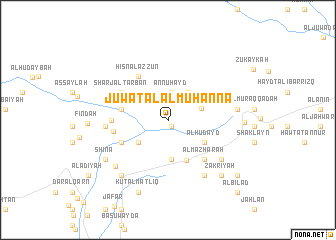 map of Jūwat Āl al Muhannā