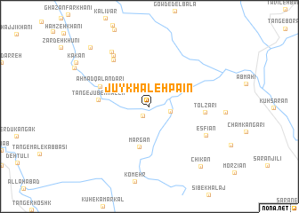 map of Jūy Khaleh Pā\