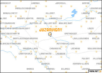 map of Juzanvigny