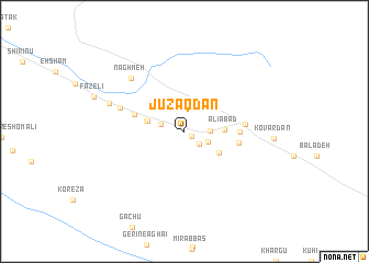 map of Jūzaqdān