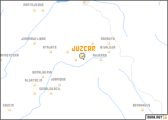 map of Júzcar