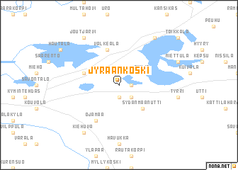 map of Jyräänkoski