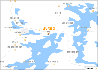 map of Jyskä