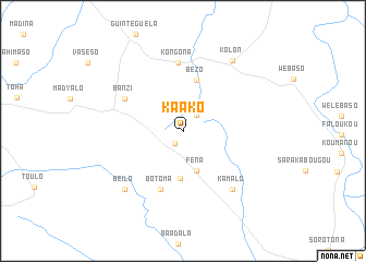 map of Kaako