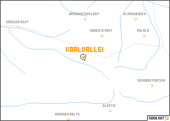 map of Kaalvallei