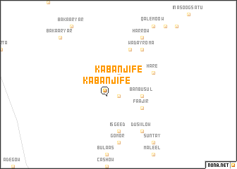 map of Kaban Jife