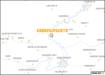 map of Kabardinskaya