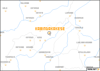 map of Kabinda-Kakese