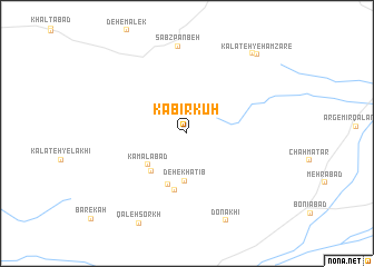 map of Kabīr Kūh