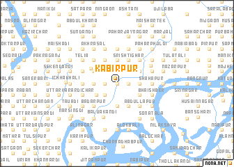 map of Kabīrpur