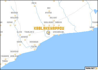 map of Kablaké Wappou