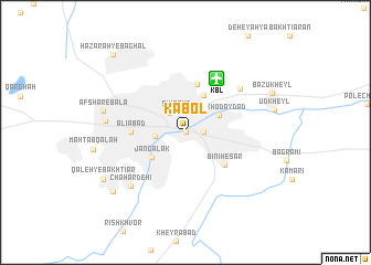 map of Kābol