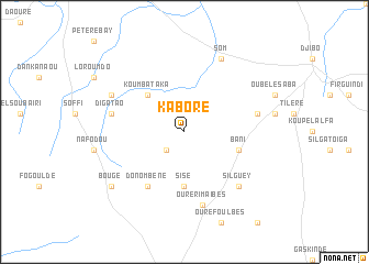 map of Kaboré