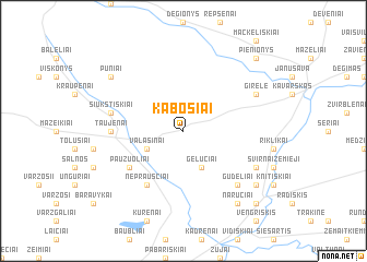 map of Kabošiai