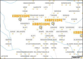map of Kabrékopé