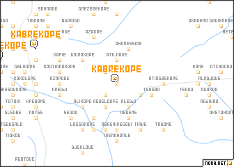 map of Kabrékopé