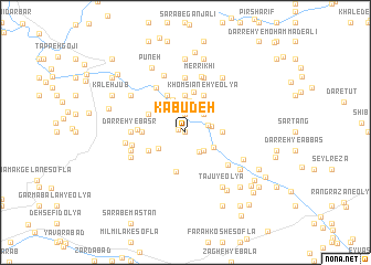 map of Kabūdeh