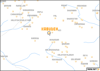 map of Kabūdeh