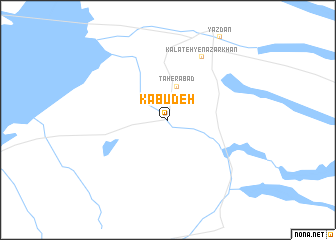 map of Kabūdeh