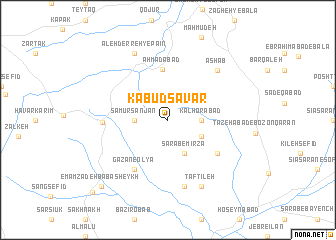 map of Kabūd Savār