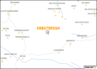 map of Kabūtar Kūh